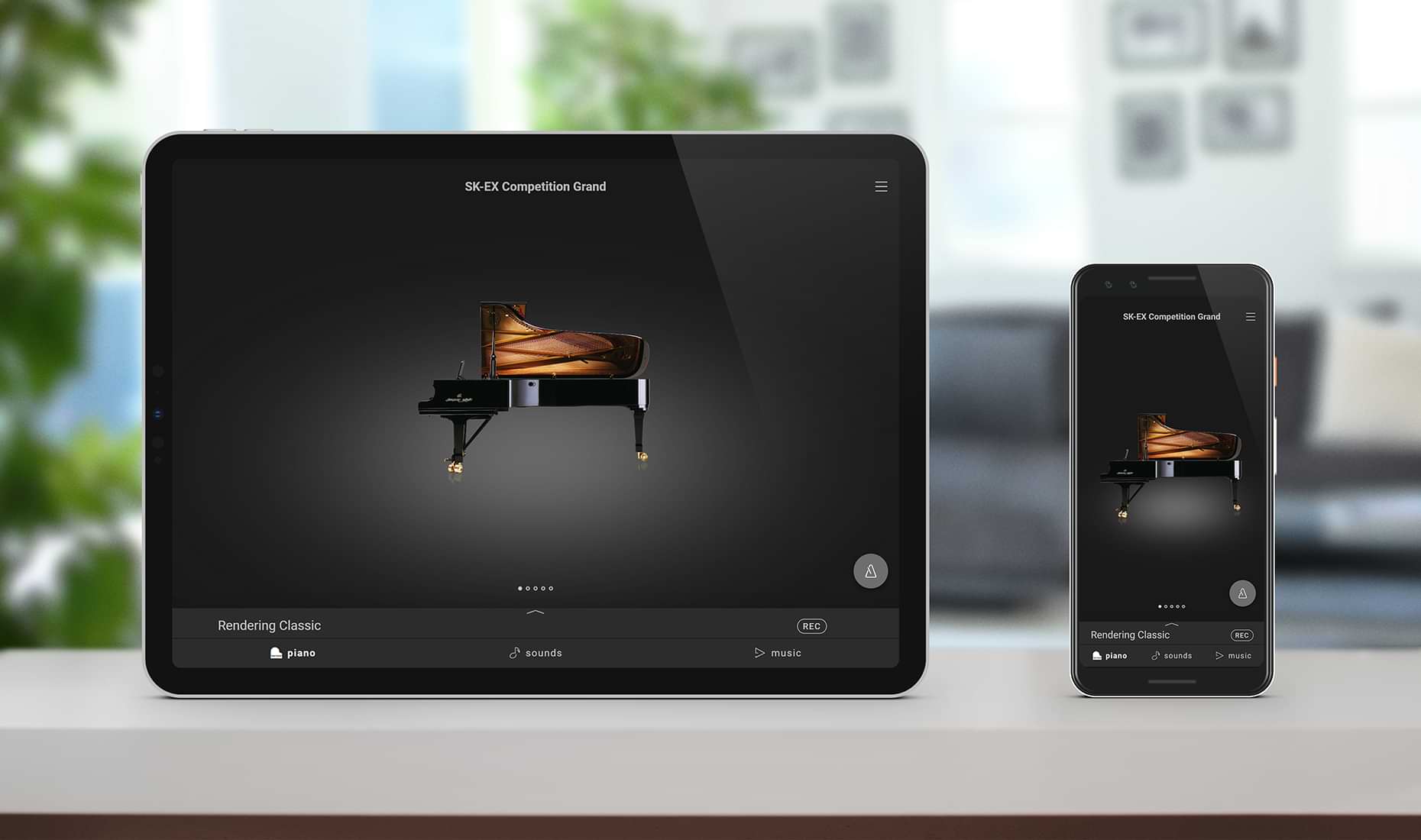 Ứng dụng PianoRemote trên máy tính bảng và điện thoại