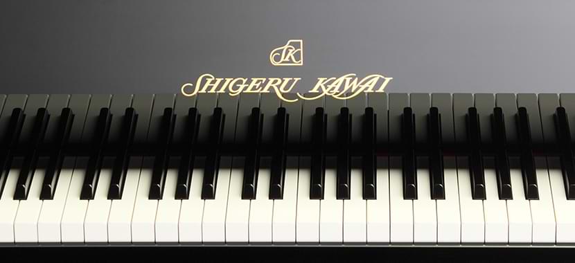 Logo Shigeru Kawai trên fallboard cây SK-EX