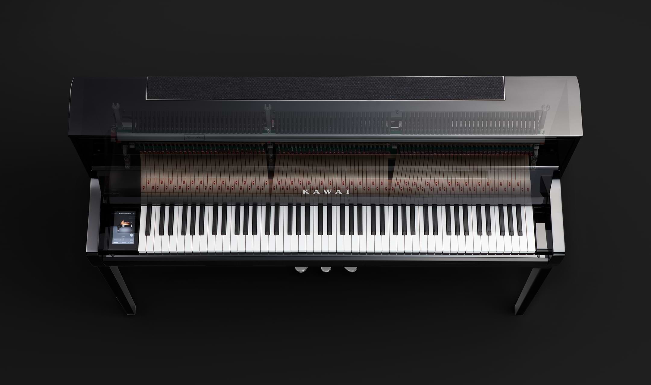 Cấu tạo hybrid bên trong Kawai NOVUS NV6 — thân đàn upright thật ẩn chứa hệ thống digital