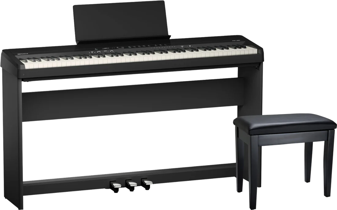 Roland FP-40 bộ đầy đủ: đàn, chân đế KSF-40, bộ 3 pedal KPD-70 và ghế piano